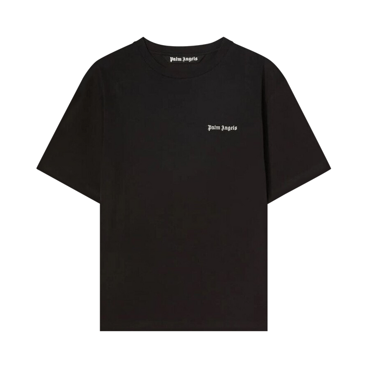 Palm Angels Embroidered Logo Slim Tee "Black/White"
