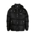 Palm Angels Hooded Track Down Jacket "Black/White"