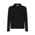 Saint Laurent Short-Sleeve Polo "Black"