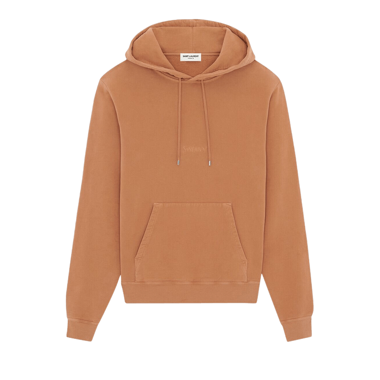 Saint Laurent Logo Hoodie "Macchiato/Blanchi"