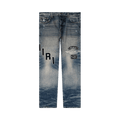 Amiri Hockey Logo Straight Jean "Vintage Indigo"