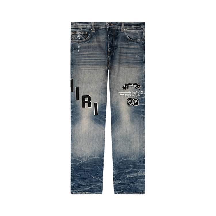 Amiri Hockey Logo Straight Jean "Vintage Indigo"