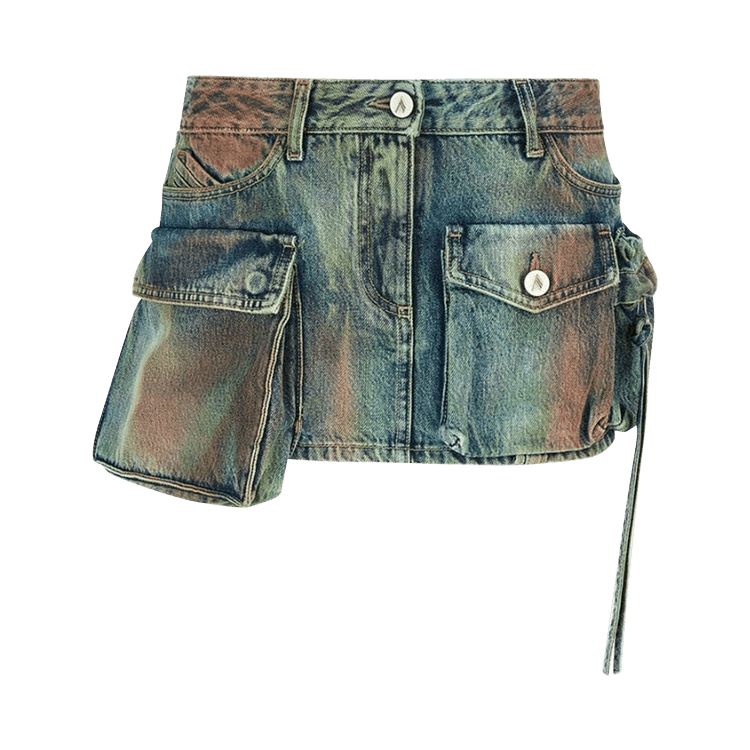 The Attico Fay Mini Skirt "Camouflage"