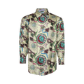 BLUEMARBLE Classic Printed Silk Twill Shirt "Yellow Yellow"