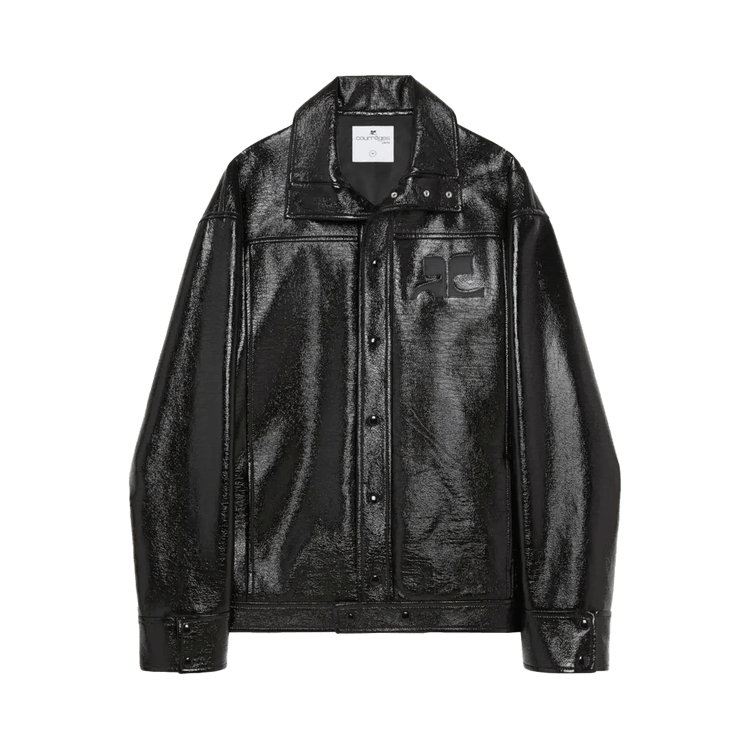 Courrèges Iconic Vinyl Oversized Jacket "Black"
