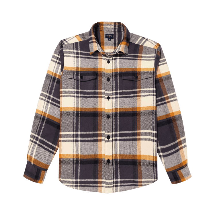 Noah Heavyweight Flannel Shirt "Natural/Dark Brown/Black/Rust"