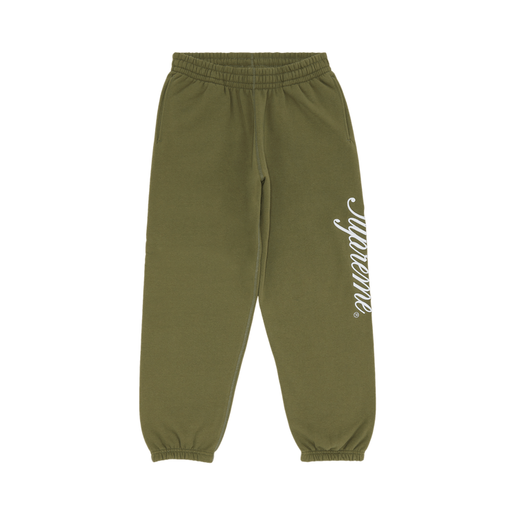 Supreme Raised Script Sweatpant "Light Olive"