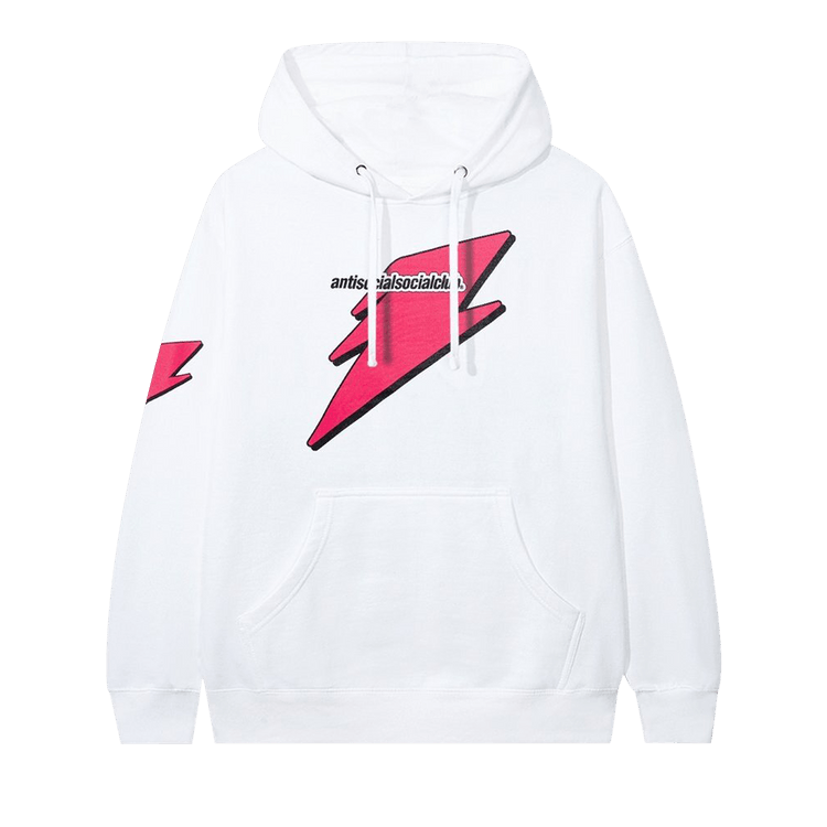 Anti Social Social Club Careless Bolt Hoodie "White/Pink"