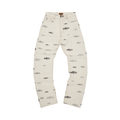 Corteiz Alcatraz Pattern Denim Jeans "White"