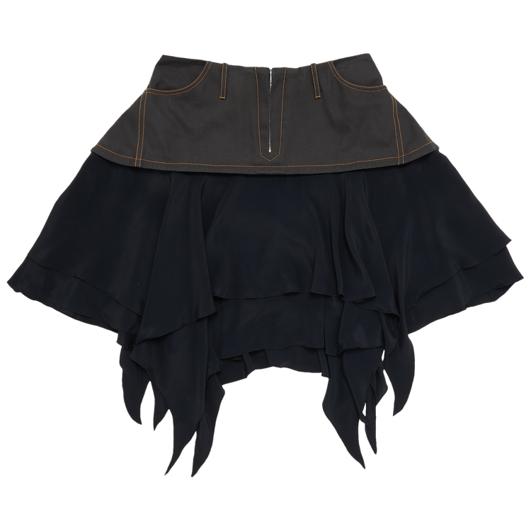 Kiko Kostadinov Oseberg Skirt "Slate/Pitch Black"
