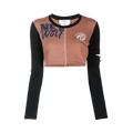 Marine Serre Regenerated Graphic Patchwork Cropped Top "Multicolor"
