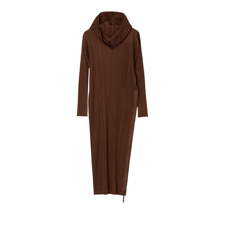 Pleats Please Issey Miyake Dress "Dark Brown"
