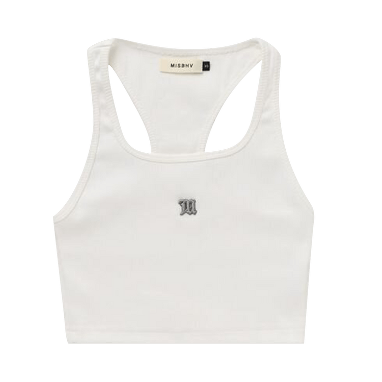 MISBHV Cropped M Tank Top "White"