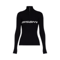 MISBHV Knitted Quarter Zip Long-Sleeve Sweater "Black"