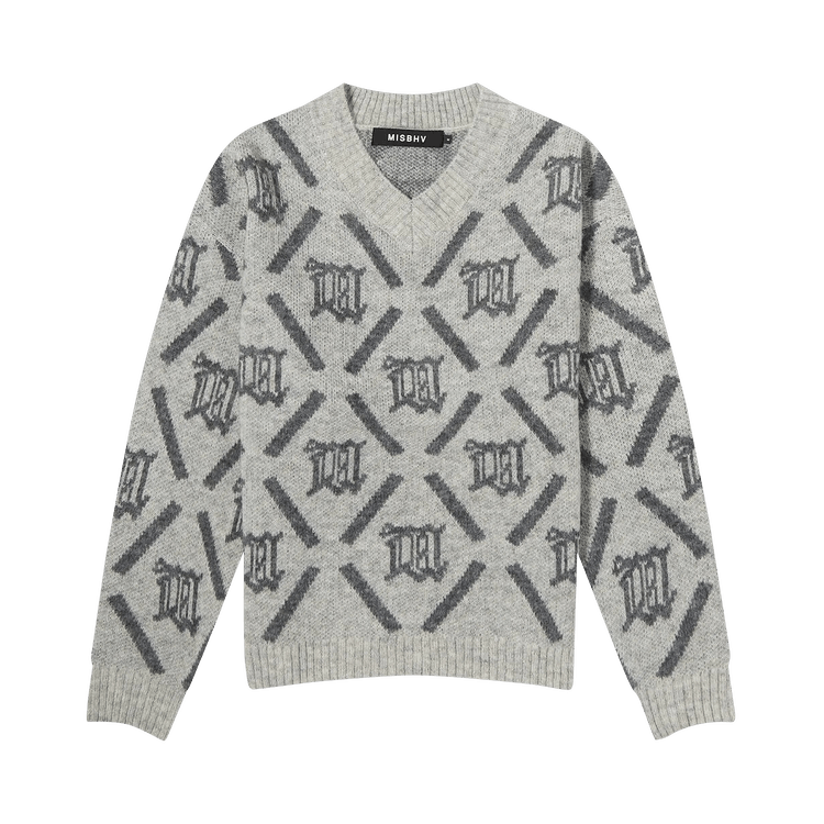 MISBHV Argyle Knit Sweater "Grey"