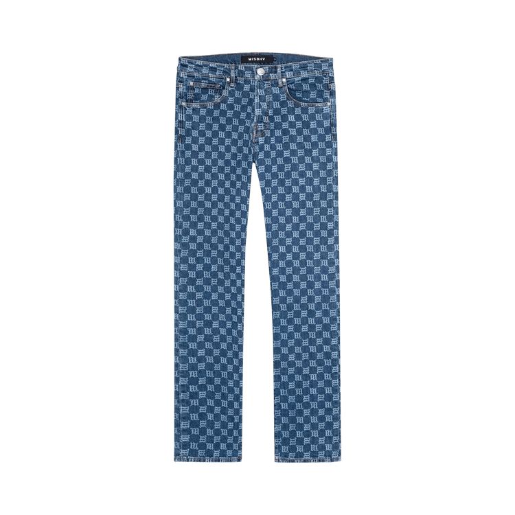 MISBHV Monogram Denim High Waisted Pants "Blue"