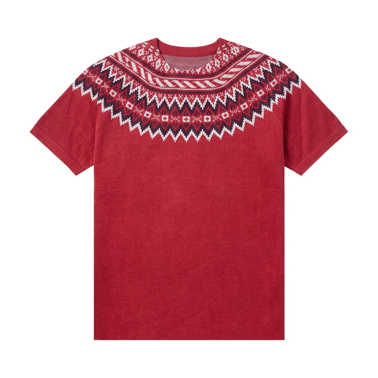 Junya Watanabe Sweater Print Tee "Red/White"