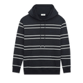 Saint Laurent Striped Drawstring Hoodie "Black/Natural"