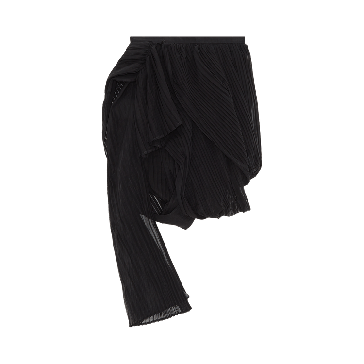 Yohji Yamamoto Twist Plush Gather Skirt "Black"