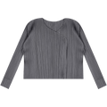 Pleats Please Issey Miyake Basic Pleated Cardigan "Grey"