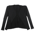 Pleats Please Issey Miyake Basic Pleated Cardigan "Black"