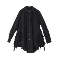 Comme des Garçons Side Ruffle Raw Hem Shirt "Black"