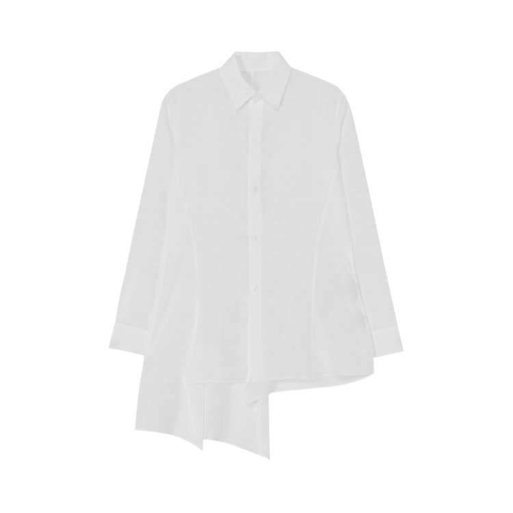 Yohji Yamamoto Paneled Long Shirt "White"