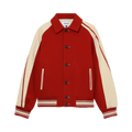 Ader Error Button Up Bomber Jacket "Red"