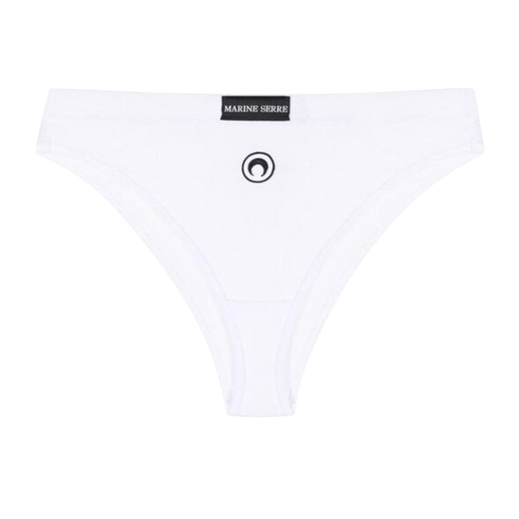 Marine Serre Embroidered Briefs "White"