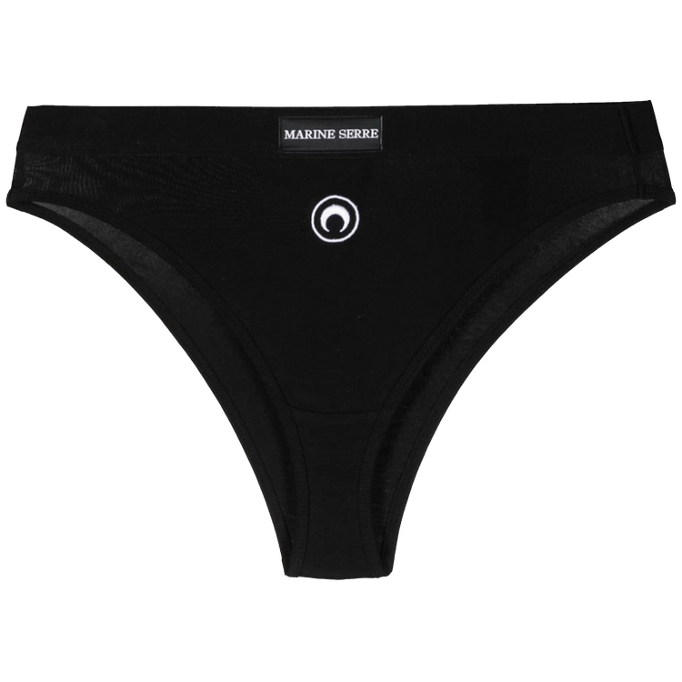 Marine Serre Embroidered Briefs "Black"