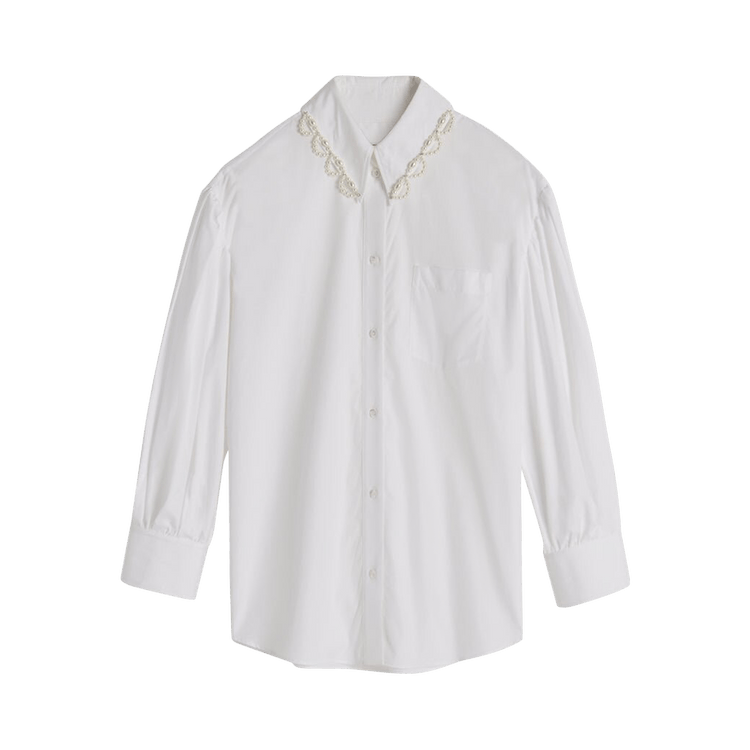 Simone Rocha Classic Puff Sleeve Shirt "White"