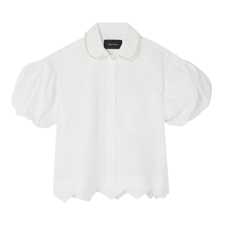 Simone Rocha Cropped Pull Sleeve Shirt "White"