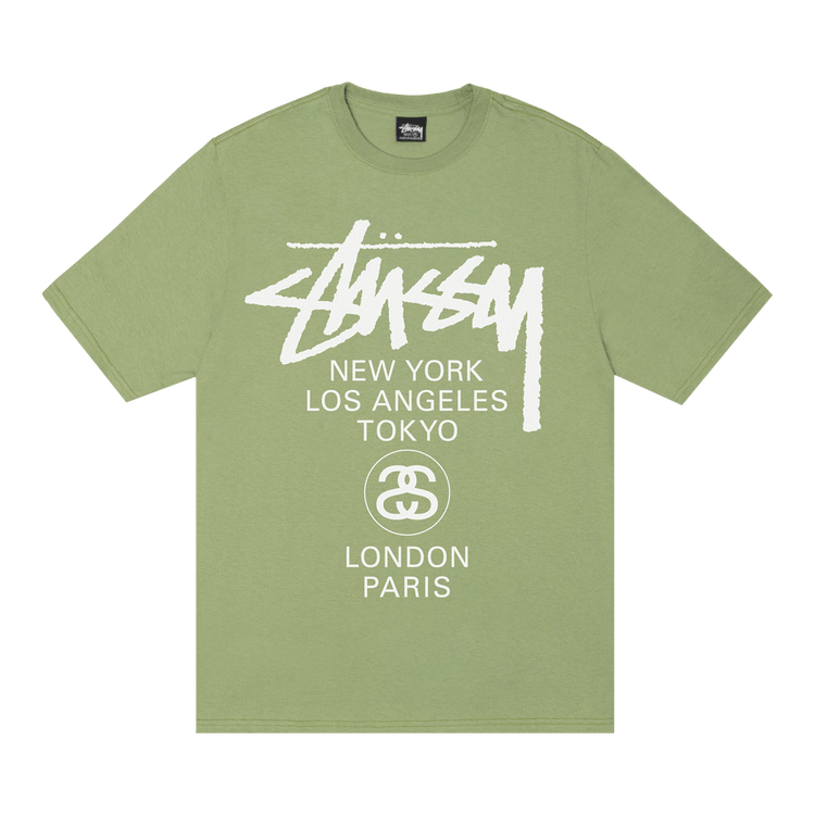 Stussy World Tour Tee "Moss"