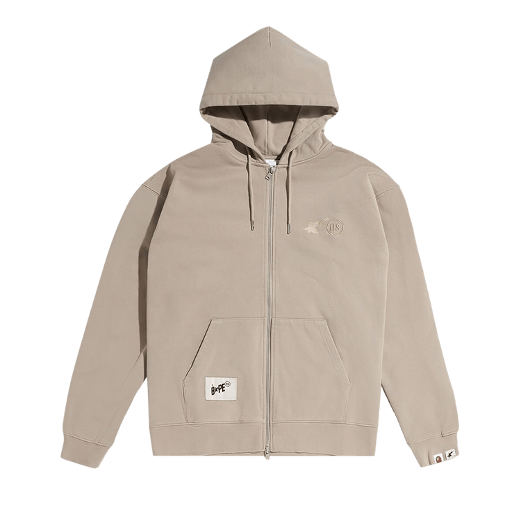 BAPE x Highsnobiety Full Zip Hoodie "Beige"