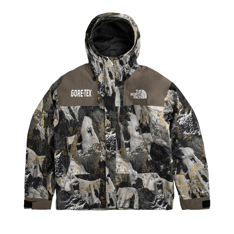 The North Face GTX Mountain Jacket "Falcon Brown Conrads Notes Print"