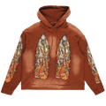 Who Decides War Flame Glass Hoodie "Rust"