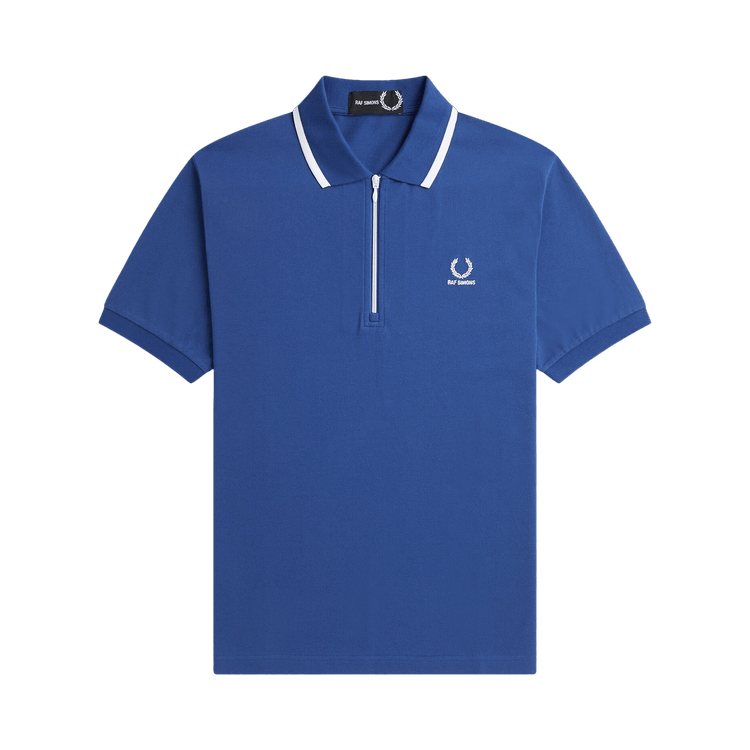 Fred Perry x Raf Simons Half Zip Polo Shirt "Royal Blue"