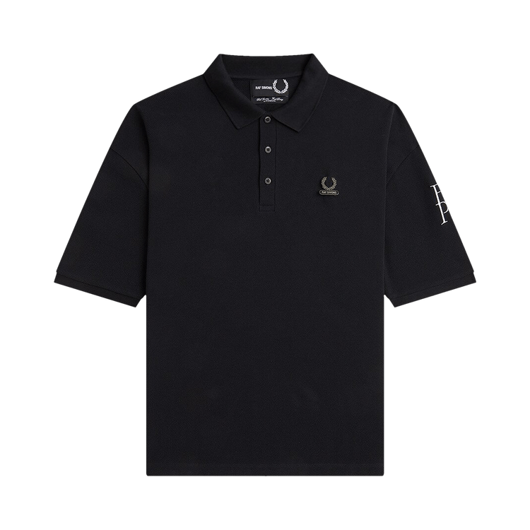 Fred Perry x Raf Simons Printed Oversized Polo Shirt "Black"