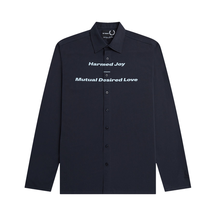 Fred Perry x Raf Simons Printed Jersey Shirt "Navy"