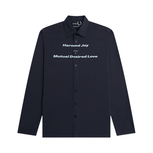 Fred Perry x Raf Simons Printed Jersey Shirt "Navy"