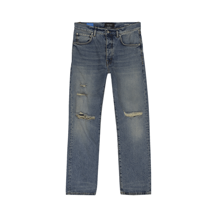 PURPLE BRAND Mid Rise Straight Jeans "Mid Indigo"
