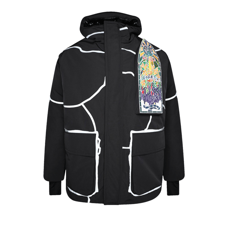 Who Decides War x Add Hooded Parka With Down Padding "Black"