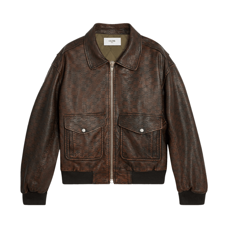 CELINE Oversized Aviator Jacket "Dark Brown"