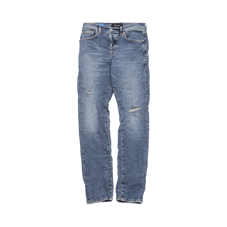 PURPLE BRAND Thrashed Tinted Jeans "Mid Indigo"