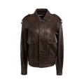 Saint Laurent Flight Overshirt Jacket "Bark Brown/Bitume"