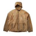Diesel Leather Vatel Hooded Jacket "Brown"