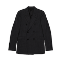 CELINE Double Breasted Pinstriped Wool Blazer "Navy"
