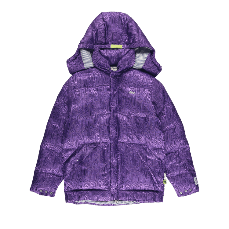 Advisory Board Crystals Moire Puffer Coat "Purple"
