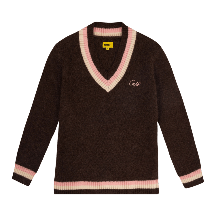 GOLF WANG Mohair Cricket Sweater "Brown"