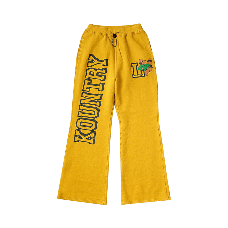 Kapital Fleece Fleece Flared Sweatpants "Mustard"